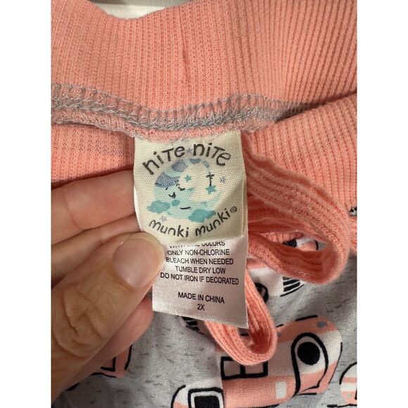 Nite Nite Munki Munki Pajama Pants Lot 2X Cats Garden Camper Soft Tie Waist - Picture 4 of 11